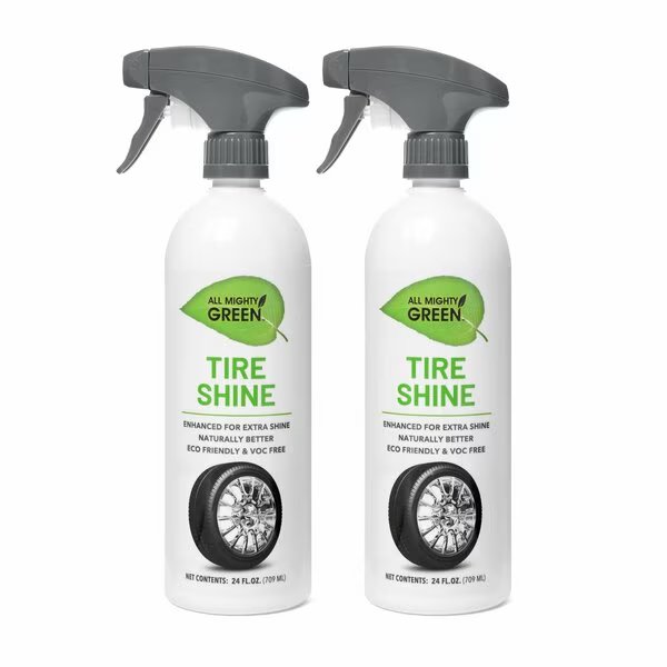 Tire Shine 24 oz spray PK 2, All Mighty Green, Mfr#: AMG-TS2400-01EC